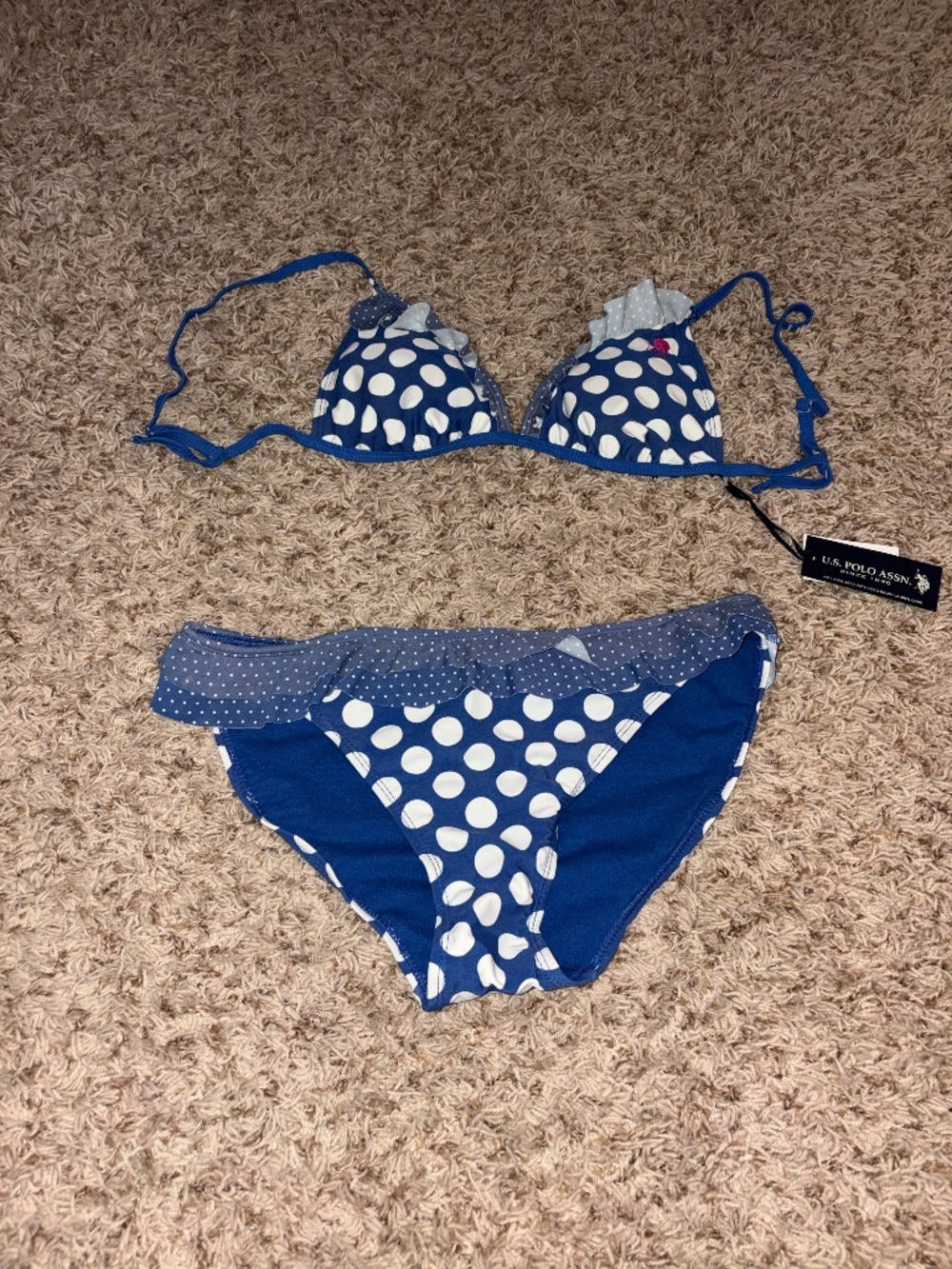 U.S. POLO ASSN. polka dot bikini